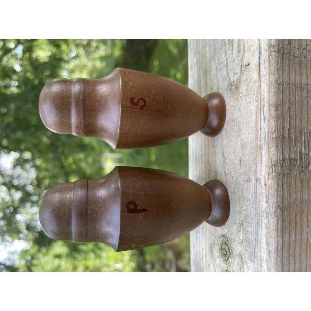 Vintage Giftcraft Danish Teak Salt And Pepper Shakers